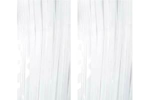 Weiß Backdrop Streamers AILEXI 2 Pack 1M*2.5M Metallic Tinsel Folie Fringe Vorhänge für Photobooth Party Dekor