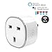Price comparison product image WiFi Smart Plug Compatible with Alexa,Google Home Voice Remote Control 8 RGB Scene Light Smart Socket No Hub Required Mini Smart Outlet (UK Plug)