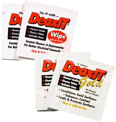 Caig Labs DeoxIT D-Series and G-Series Wipes, Pack of 4, K-D1W, K-G1W