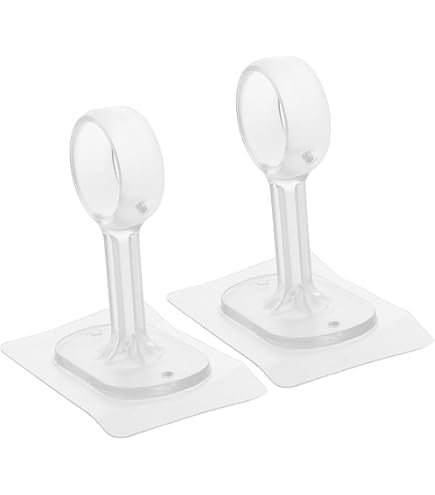 Supports Tringle à Rideau Plafond Auto-adhésifs 2 Pièces – Sans Perçage, Installation Facile, Transparents - 10