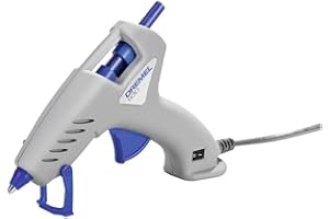 Dremel 930 Pistola de pegamento caliente 105-165°C - Pistola de pegamento de doble temperatura con punta de precisión antigoteo, doble temperatura y 18 barras de pegamento multiuso (7 mm)