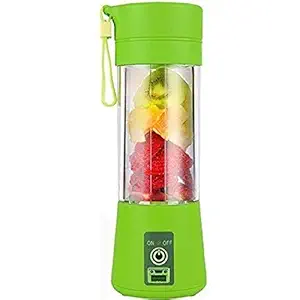 Heena Enterprise Portable Electric USB Juice Maker Juicer Bottle Blender Grinder Mixer,4 Blades Rechargeable Bottle with (Multi Color)