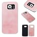 Produktbild Samsung Galaxy S6 PC Marmor-Hülle,Fanryn Marmor Optik Case Schutzhülle Crystal Case mit hochwertiger Marmor Optik Marmormuster Marble Design Hart PC Handy Hülle Durchsichtig Transparent Etui Cover Case Protective Shell Schutzhülle Telefon Kasten für Samsung Galaxy S6 – Pinke Farbe Marmor-Design