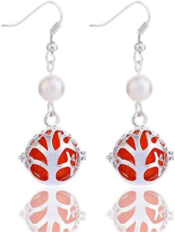 Tree of Life Earings Essential Oil Aromatherapy Diffuser Lava Dangle Earings With free Velvet Gift Pouch