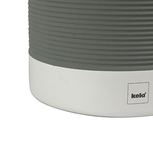 KELA 22438, WC-Bürste und Behälter, WC-Garnitur, Keramik, Laletta, Grau - 5