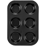 Lily Cook KP5322-Molde para magdalenas, 6 cavidades, metal, 26,5 x 18,1 x 2,9 cm