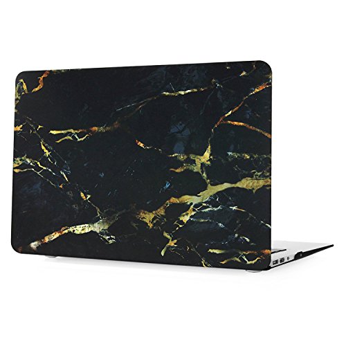 Pasonomi   MacBook Air 13 H  lle - Ultra D  nn Plastik Hartschale Case Cover Schutzabdeckung Etui f  r Apple MacBook Air 13 3   A1466   A1369   Black 