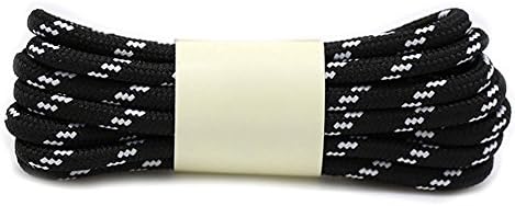YaToy Round Anti-slip Outdoor Hiking Climbing Shoelaces Boots Replacement Cord Black and White