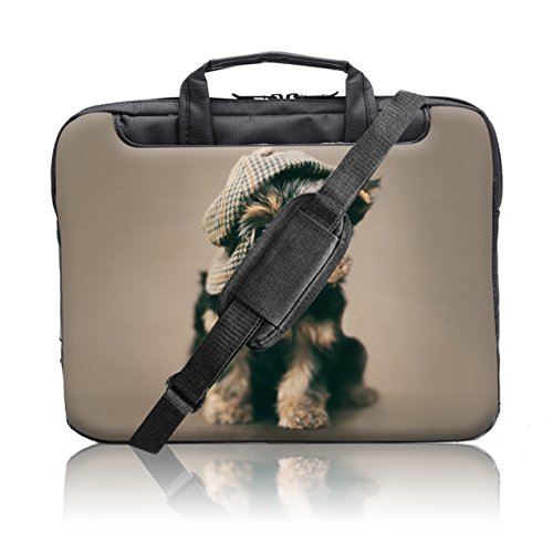 TaylorHe Rachael Hale Collection 15 / 15,6 Zoll Notebooktasche, Schultertasche für Notebook mit Muster , Laptoptasche mit Griff und Seitentaschen Laptop Bag hündchen, niedlicher