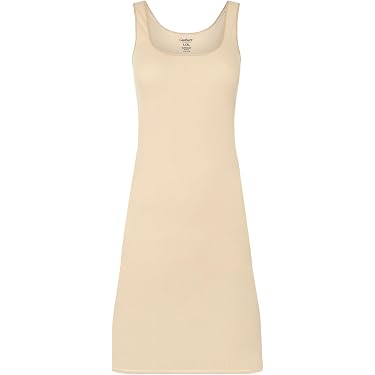 Unterkleid Für Damen – Langer Schlupf Mit Verstellbaren Trägern, V-Ausschnitt, Aus Weichem Slinky-Material