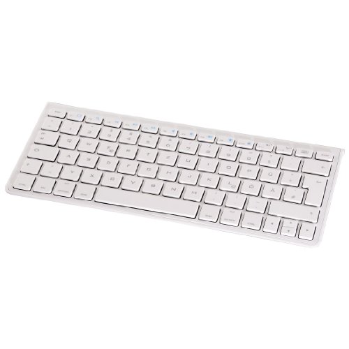 Hama Bluetooth-Tastatur für (Apple iPad 2/3/4/Air/Mini/Mini 2 und Asus FonePad 7) weiß