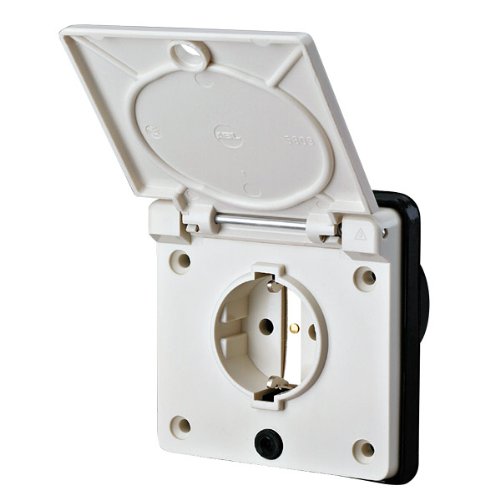 Preisvergleich Produktbild Außensteckdose 230 V beige Farbe->beige