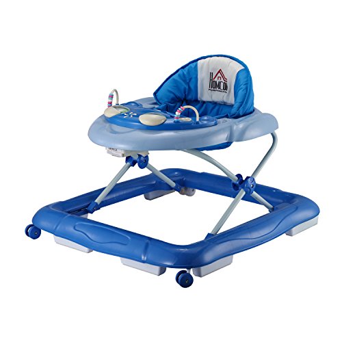 Homcom® Lauflernhilfe Laufhilfe Gehhilfe für Baby Gehfrei Babywalker höhenverstellbar (Blau) - 2