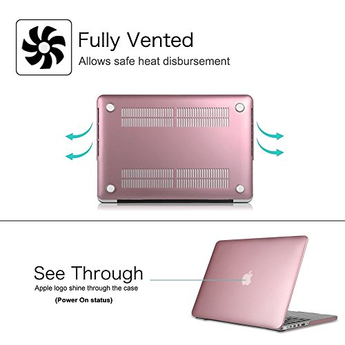 Fintie MacBook Pro 15 Retina Hülle (NO CD-ROM Drive) – Ultra Slim Plastik Hartschale Schutzhülle Snap Case für Apple MacBook Pro 15.4″ with Retina Display (Model A1398), Roségold - 5