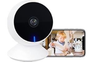 LAXIHUB Babyphone con fotocamera 2K UHD, telecamera di sorveglianza interna 2,4 GHz, telecamera per cani con app HD visione notturna, audio a 2 vie, compatibile con Alexa Google