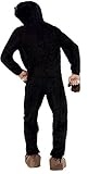 Smiffys, Unisex Gorilla Kostüm, Jumpsuit mit Kapuze, Größe: M, 23907 - 
