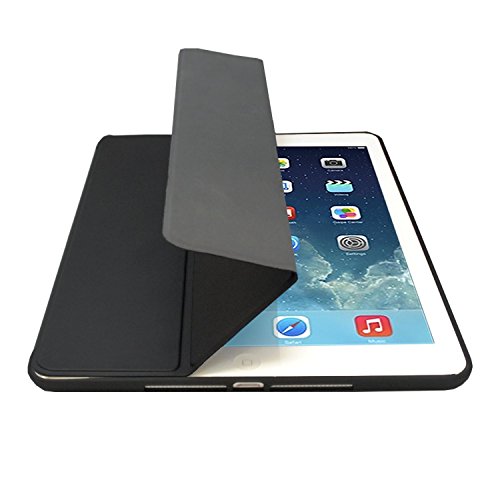Khomo iPad Mini 1, 2, 3 Hülle Case Schwarzes Transparent Gehäuse mit doppelten Schutz ultra dünn und leicht, Smart Cover – Clear Black - 3