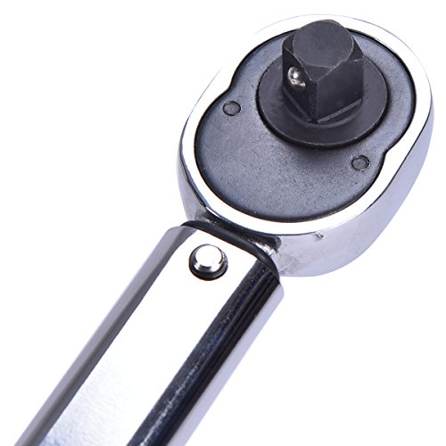 Costway Automatischer Drehmomentschlüssel Set 1/2 Zoll 28-210NM mit 125mm Verlängerung und Steckschlüsseln 17/19, 21mm - 4