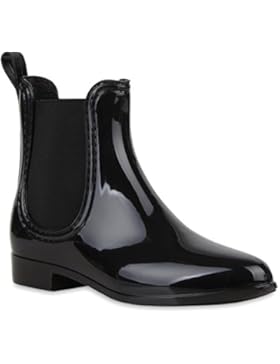 Stiefelparadies Damen Stiefeletten Gummistiefel Flandell