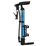 FamilyMall Blue New Portable Aluminum Bike Bicycle Cycling Ball Tire Hand Air Pump Tyre Tube Inflator