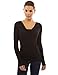 PattyBoutik Cowl Neck Backless Long Sleeves Top Set (Black 12)