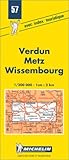 Image de Carte routière : Verdun - Metz - Wissembourg, 57, 1/200000