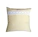 Vizaro - Pillowcase Cover for Baby room decoration - 100% Luxury Cotton - Made exclusively in the European Union, fabrics successfully tested for harmful substances - Collection Beige Stripes And Lace