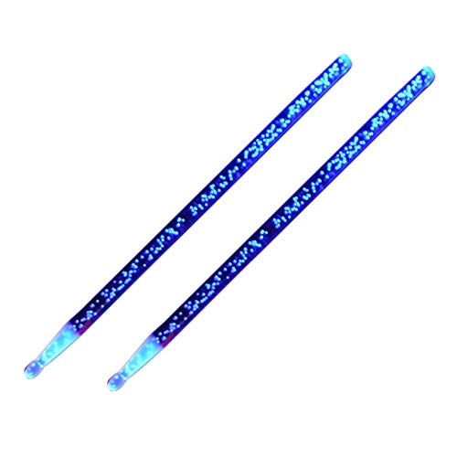 Preisvergleich Produktbild TARTIERY Jazz Drumsticks Mallets Professionelles Nachtlicht Kunststoff Drumsticks Musikinstrument Percussion Zubehör LED-Leuchten Drumsticks Blau Grün Gelb