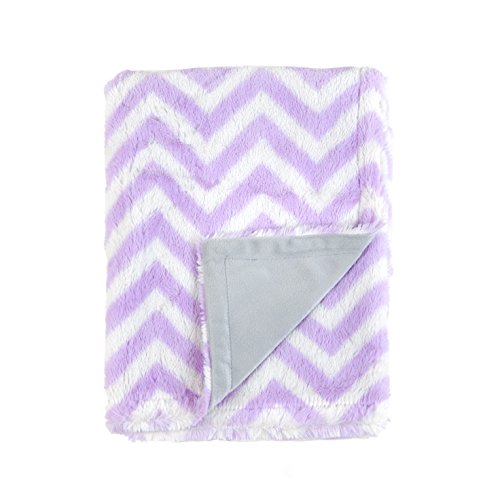 Tadpoles Chevron Print Double Layer Blanket, Lilac