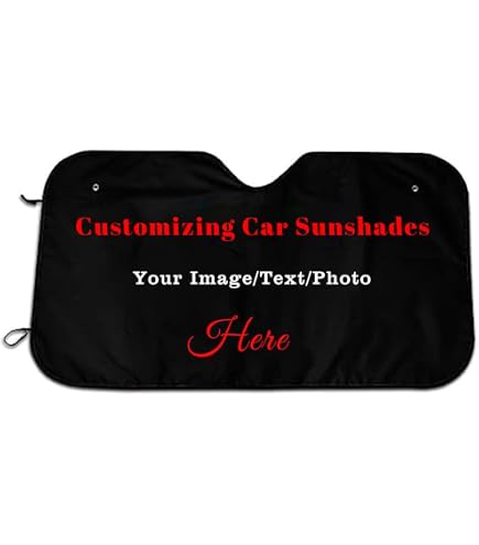 Parasole Auto Personalizzato Con Foto E Testo | Copri Parabrezza Su Misura | Protezione Solare E Isolamento Termico | Per Auto, Camion E Furgoni | 130x70 Cm