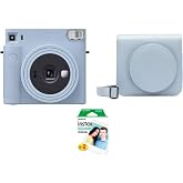 Instax Fujifilm SQ1 Buz Mavi Fotoğraf Makinesi+Askı+pil+20'li Film+&Ccedil;anta