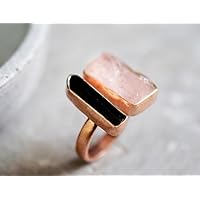 925 Silber/18k rosèvergoldet Turmalin & Rosenquarz