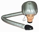 Portable Hair Dryer Soft Hood Bonnet Attachment | Dryer Bonnet Professional (SILVER)