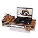 Produktbild Minmin-biguajia Laptop-Monitor erhöhte Grundhalterung Büro-Desktop-Tastatur-Computerhalterung mit Handyhalter (Farbe : Brown)