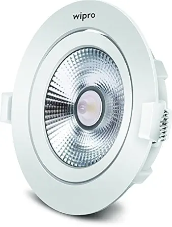 Wipro D320627 Garnet 6-Watt Slim COB Downlight (White, Round)