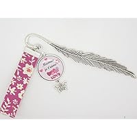 marque page personnalisable papillon et fleurs pour une maman, une marraine, maîtresse, sœur, copine... cadeau fête des mères, anniversaire...