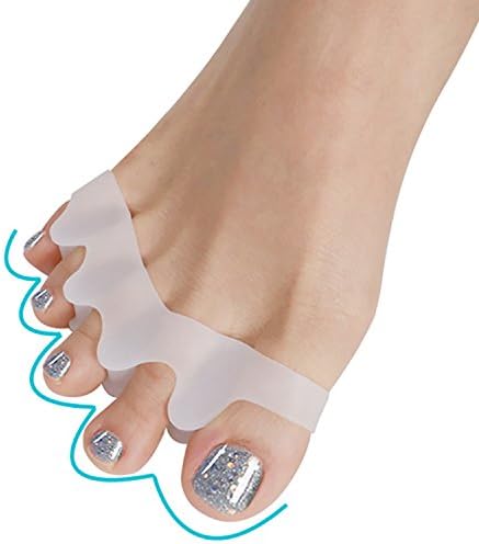 Toe Separators - Toe Straightener - For Overlapping Toes - Yoga Practice and Running - Drift Toe Pain Pads Relief Toe Stabilizer Achilles Stretcher For Unisex (1 pair)