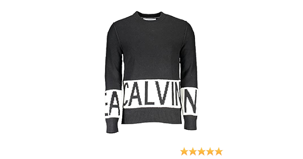 Calvin Klein Jeans Blocking Logo CKJ Sweater Men's Sweatshirt J30J316583  BEH CK Black - Black - M : Amazon.co.uk: Clothing