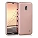 Price comparison product image kwmobile TPU Silicone Case for Nokia 2.2 - Soft Flexible Shock Absorbent Protective Phone Cover - Metallic Rose Gold