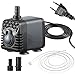 Produktbild Heepow 160GPH (600L/H 10 W) Untertauchbare Wasserpumpe mit 1,8m Stromkabel, Starke Wasserpumpe für Fischteichen, Hydrokulturen, Springbrunnen, Aquarien usw. mit 2 Düsen und Vinylschläuchen/1 M