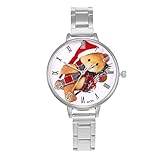 Floweworld Damenuhren,Armbanduhr Damen Uhr Edelstahl Armband Mesh-Metallband Rose Gold Quarz Damenuhr Marmor Zifferblatt Kleine Zifferblatt zarte Uhr Luxus Uhren Weihnachten