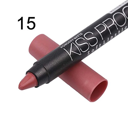 Lippenstift 3 Stück Set Langanhaltend Longlasting Lipstick Matte No. 15-17 mit Spitzer - 2