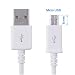 Produktbild KRS - ST2-W - Langer Stecker Stecker 8 mm USB SYNC cable kabel Datenkabel Ladekabel Micro USB für Samsung S4 S5 S6 HTC One Touch /one Touch mini ca 90 cm weiss