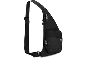 A-QMZL Sac à bandoulière pour homme et femme - Sac de poitrine fin et antivol - Imperméable et léger - Plusieurs poches - Sac à bandoulière pour voyage, sport, randonnée