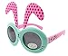 Detachable Dot Rabbit Ear Ultraviolet-Proof Baby Sunglasses-Teal Frame
