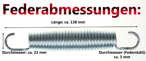 12x Hudora Ersatz Trampolin Federn ca. 138mm von ca. 240 244 305 366 bis 426cm ∅ Ersatzfeder - 2