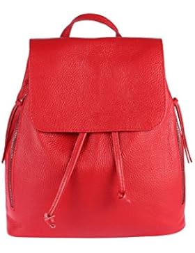 OBC MADE IN ITALY DAMEN Echt LEDER RUCKSACK Cityrucksack Lederrucksack Tasche Schultertasche Ledertasche Stadtrucksack...