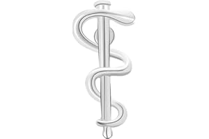 HCMA Broches con el Logotipo de la OMS de la Organización Mundial de la Salud para Doctor Enfermera Símbolo médico Farmacia Bienestar Astilla Serpiente Caduceo Insignia de Pines