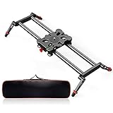 FOSITAN 40CM Aluminiumlegierungskohlefaser-Gleitkamera aus Aluminiumlegierung mit 4 Präzisionslagern, (6) 1/4