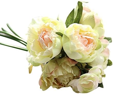Winwintom Artificial Peony Bouquet Floral Wedding Party Home Decor (B)